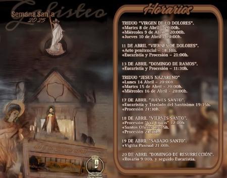 Imagen Horarios SEMANA SANTA GALISTEO 2025.