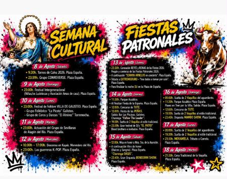Imagen Cartel oficial de las fiestas Patronales en Honor a N. Sra. de la Asunción 2026.